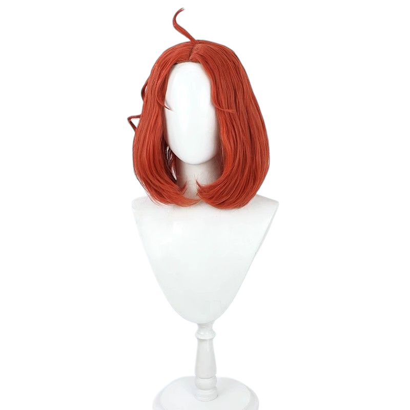 White Smoke Identity V Weeping Clown "Joker" Orange Curly Cosplay Wig with Simulated Scalp
