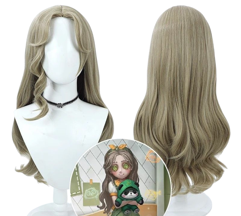 Rosy Brown Identity V Little Girl "Rolling Panda" (Panda) Cosplay Wig with Simulated Scalp