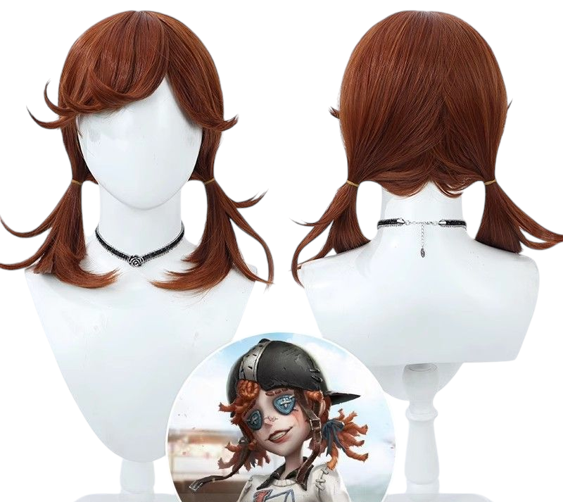 Dark Slate Gray Identity V Gardener "Lily Baral" (Emma Woods) Cosplay Wig with Double Braids & Scalp