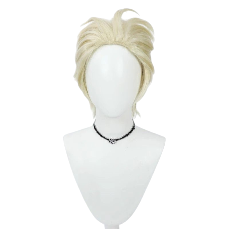 Light Gray Identity V Hermit "The Jailor" (Alva Lorenz) Light Yellow Flipped Cosplay Wig