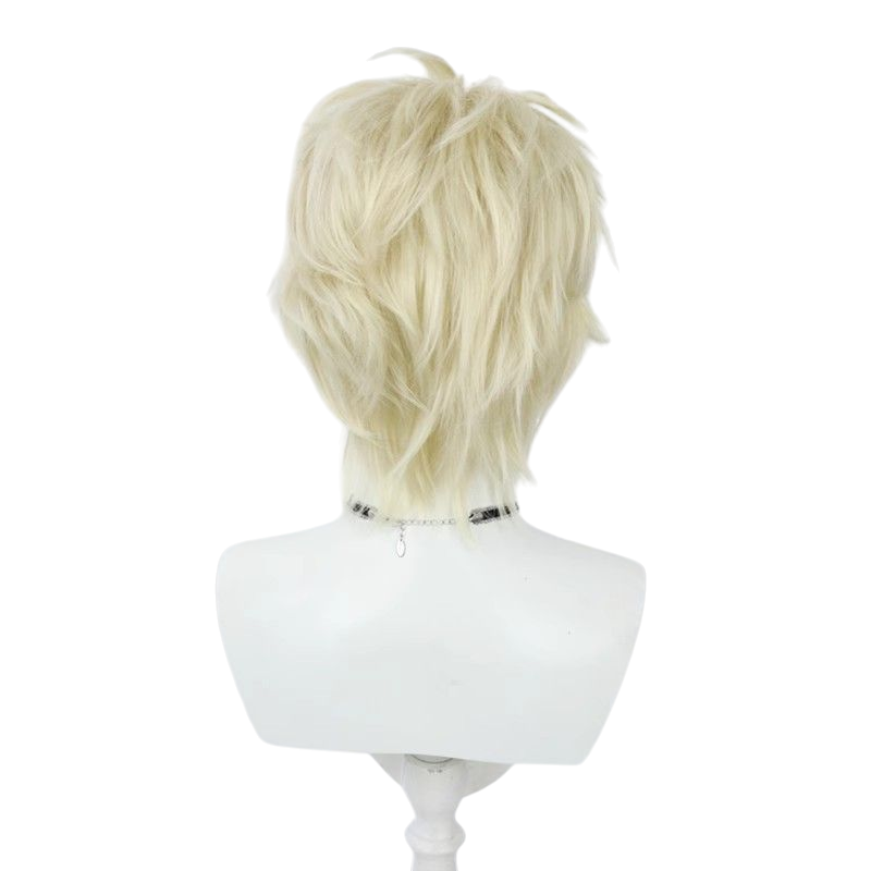 Light Gray Identity V Hermit "The Jailor" (Alva Lorenz) Light Yellow Flipped Cosplay Wig