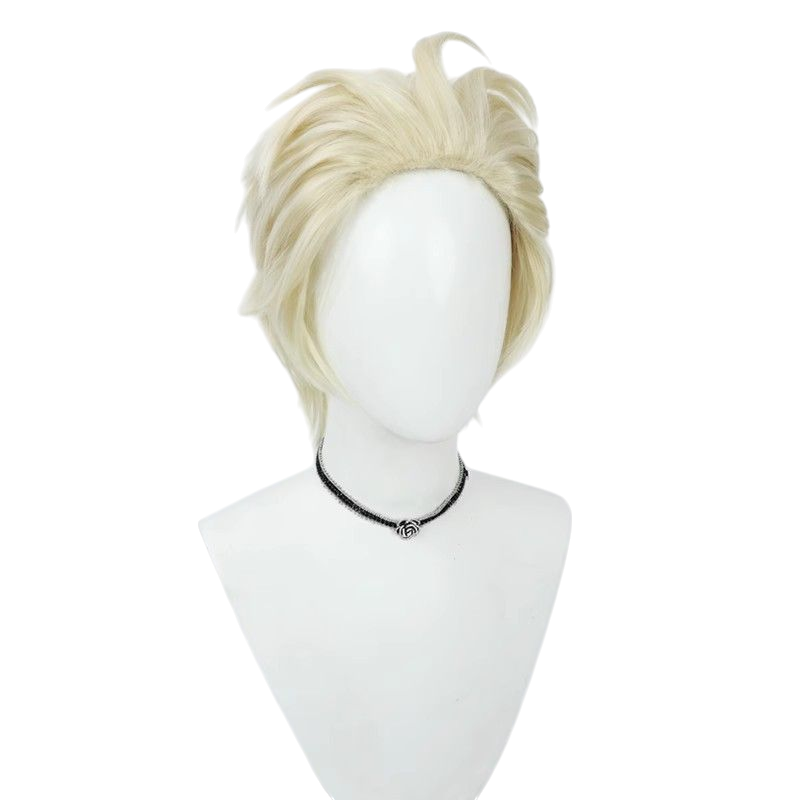 Light Gray Identity V Hermit "The Jailor" (Alva Lorenz) Light Yellow Flipped Cosplay Wig