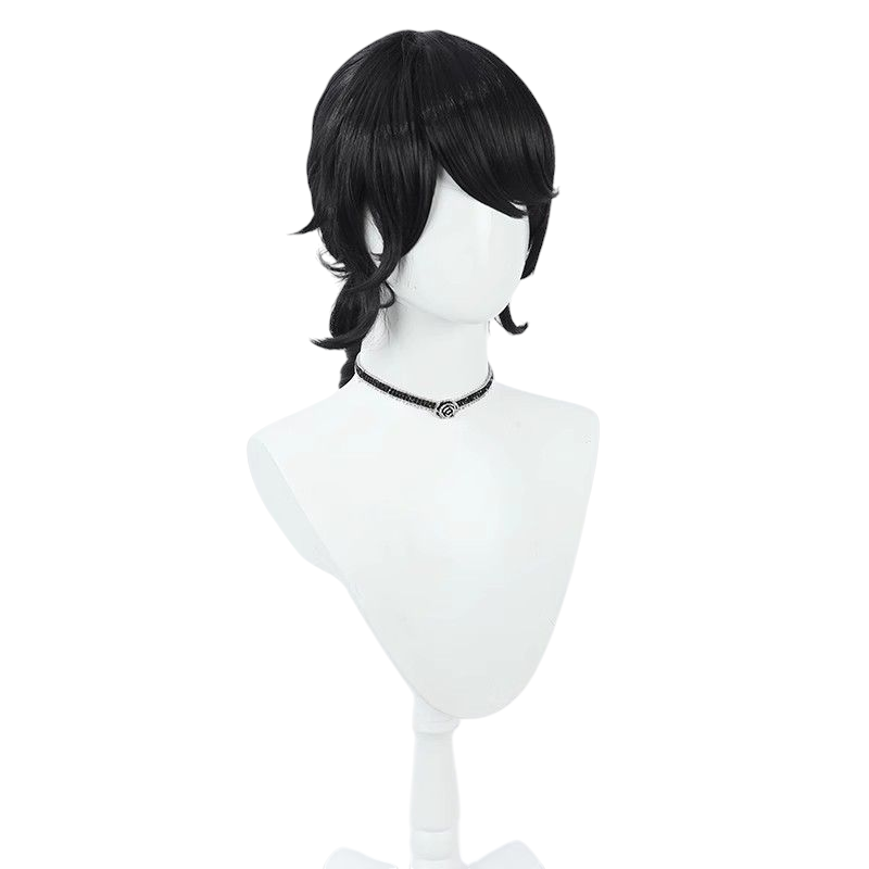 Lavender Identity V Painter "Chang Sheng" (Edgar Valden) Purple Skin Black Ponytail Cosplay Wig