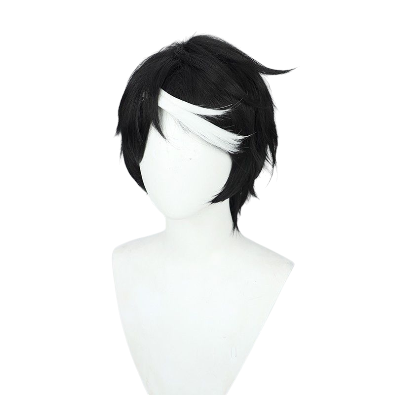 White Smoke Identity V Seer "An" (Eli Clark) Black & White Detachable Cosplay Wig