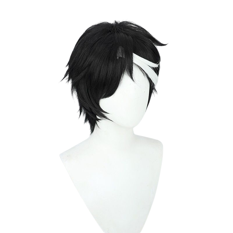 White Smoke Identity V Seer "An" (Eli Clark) Black & White Detachable Cosplay Wig