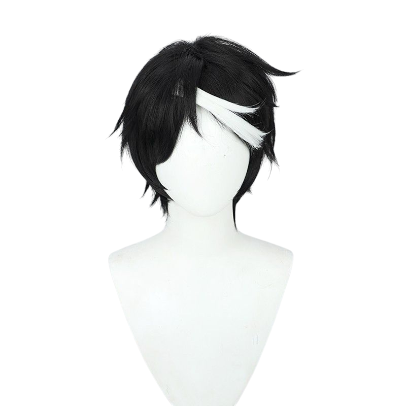 White Smoke Identity V Seer "An" (Eli Clark) Black & White Detachable Cosplay Wig