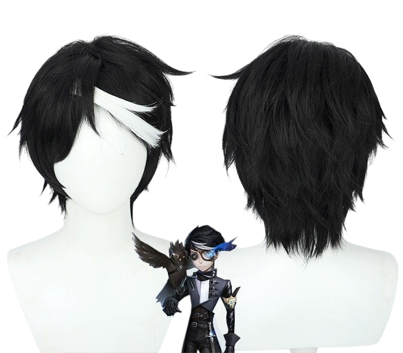 White Smoke Identity V Seer "An" (Eli Clark) Black & White Detachable Cosplay Wig