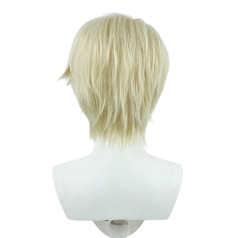 Light Gray Identity V Embalmer (Aesop Carl) Yellow Short Volumized Cosplay Wig
