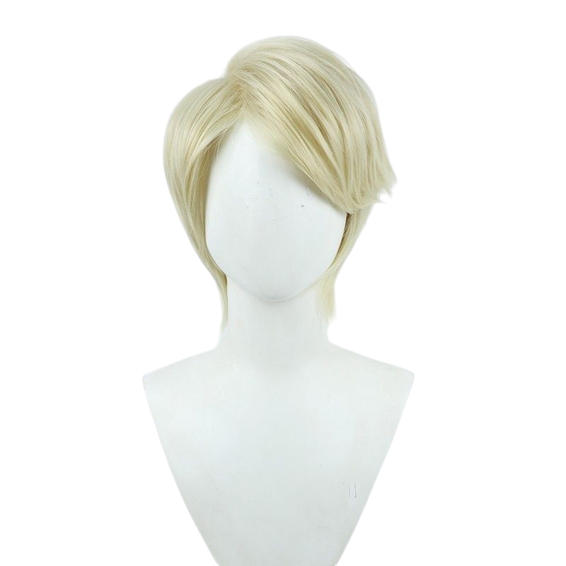 Light Gray Identity V Embalmer (Aesop Carl) Yellow Short Volumized Cosplay Wig