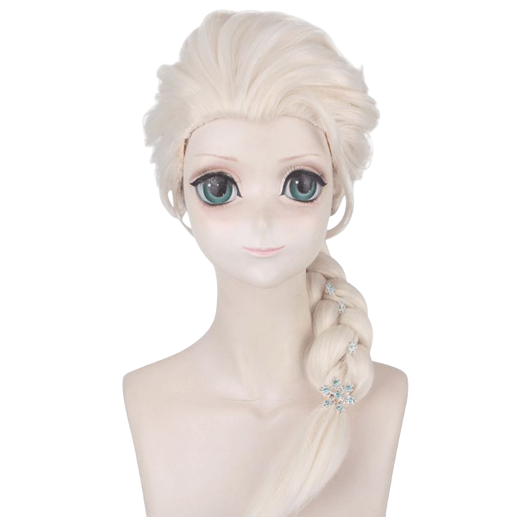 Light Gray Elsa the Snow Queen Cosplay Wig - Disney's Frozen Platinum Blonde Braid (FEVERCOS)