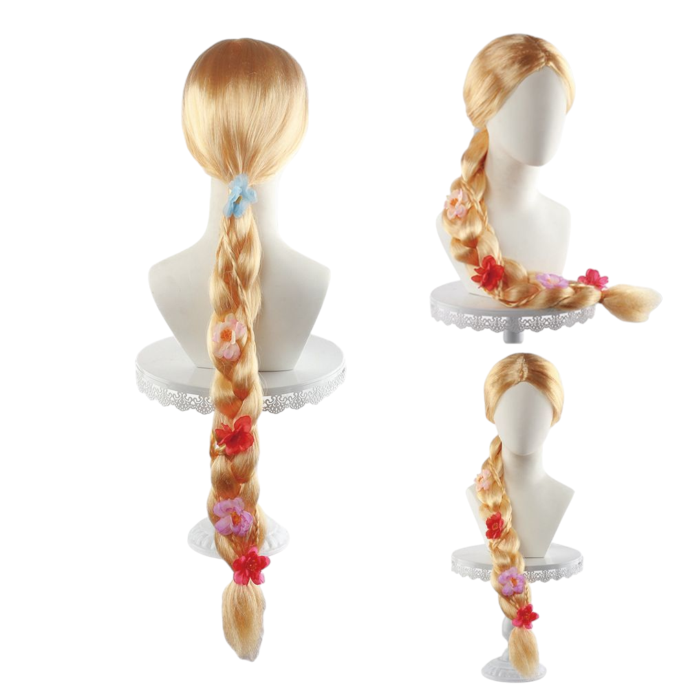 Rapunzel Kids Cosplay Wig - Disney's Tangled Princess Extra Long Braid (FEVERCOS)