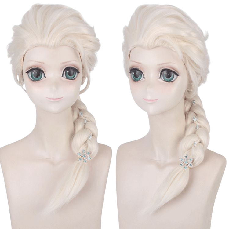 Light Gray Elsa the Snow Queen Cosplay Wig - Disney's Frozen Platinum Blonde Braid (FEVERCOS)
