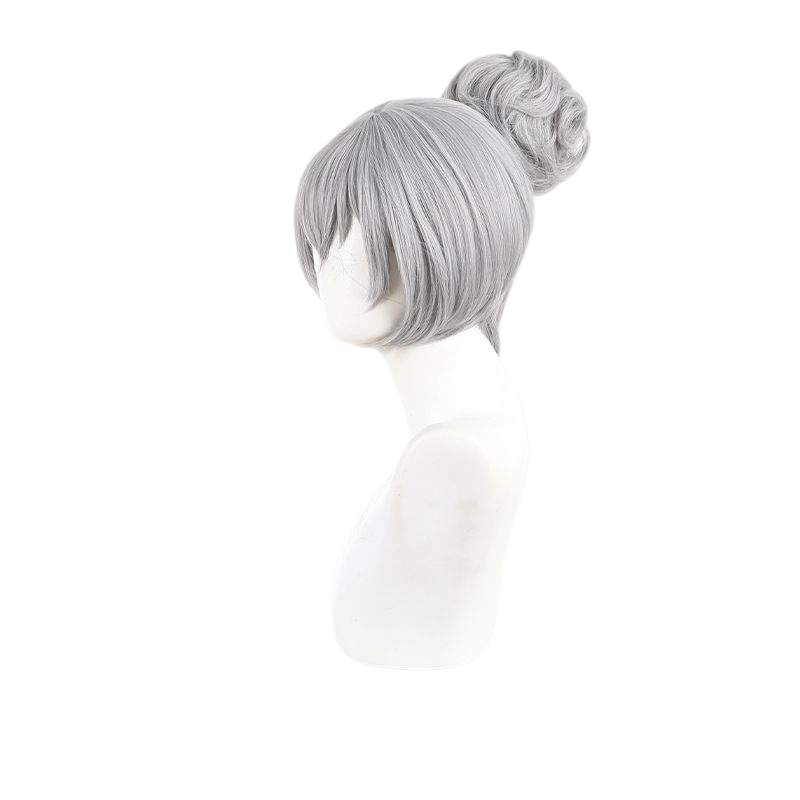 Light Gray Judy Hopps Gala Dress Cosplay Wig - Disney's Zootopia Bun & Short Hair (FEVERCOS)