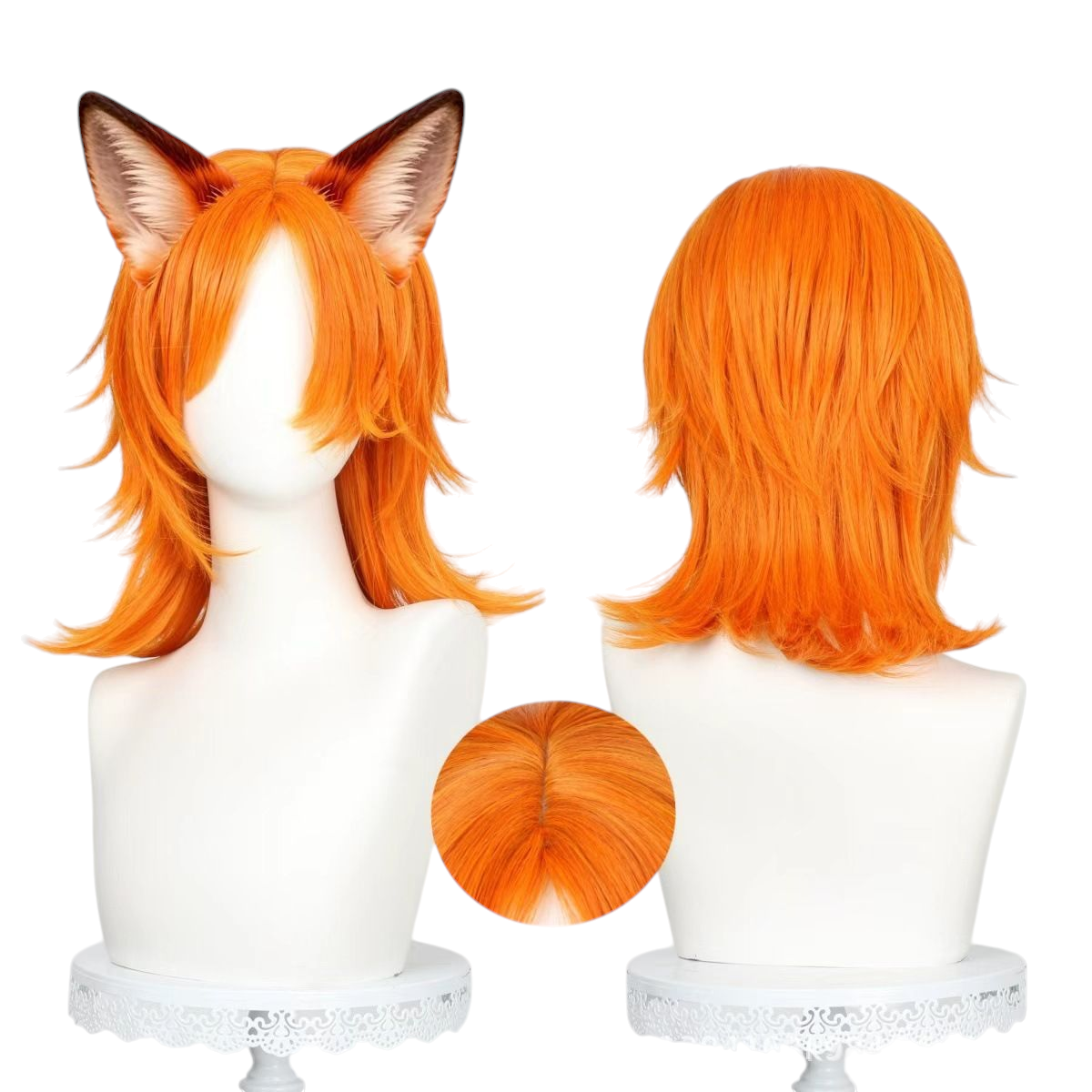 Chocolate Nick Wilde Cosplay Wig - Disney's Zootopia Fox Short Styled Mullet (FEVERCOS)