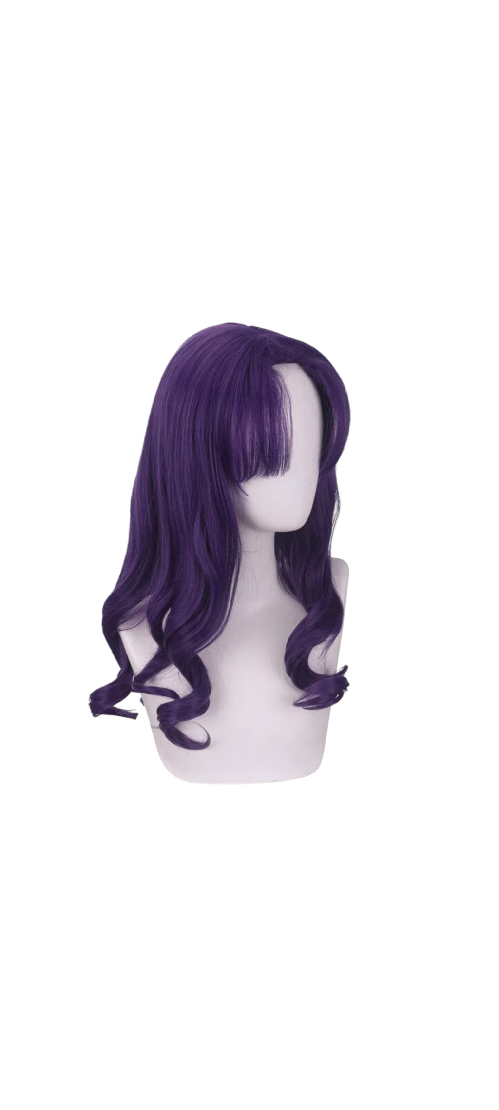 Dark Slate Gray Misato Katsuragi Cosplay Wig - Evangelion (EVA) Dark Purple Curls (FEVERCOS)