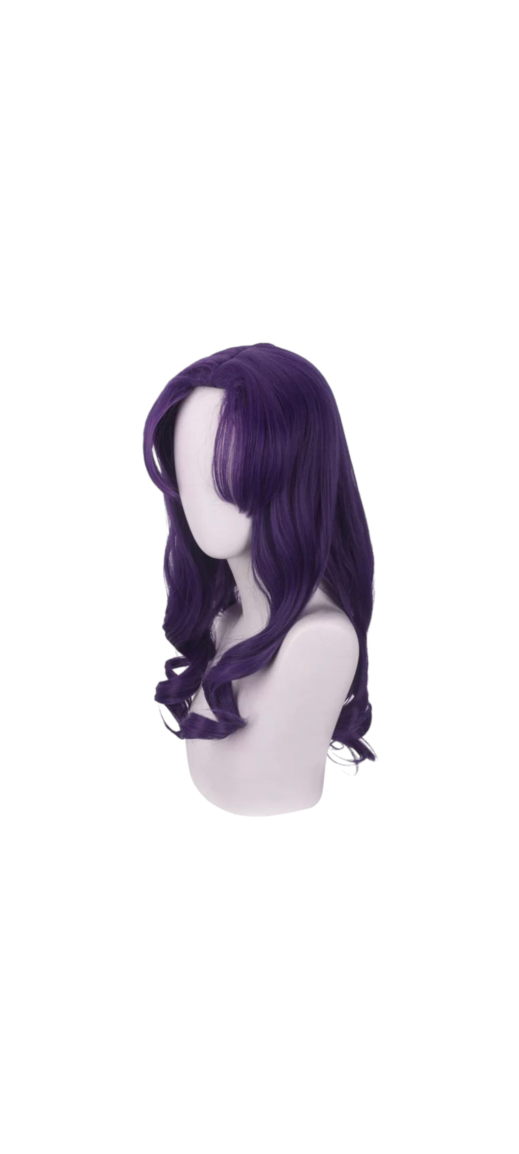 Dark Slate Gray Misato Katsuragi Cosplay Wig - Evangelion (EVA) Dark Purple Curls (FEVERCOS)
