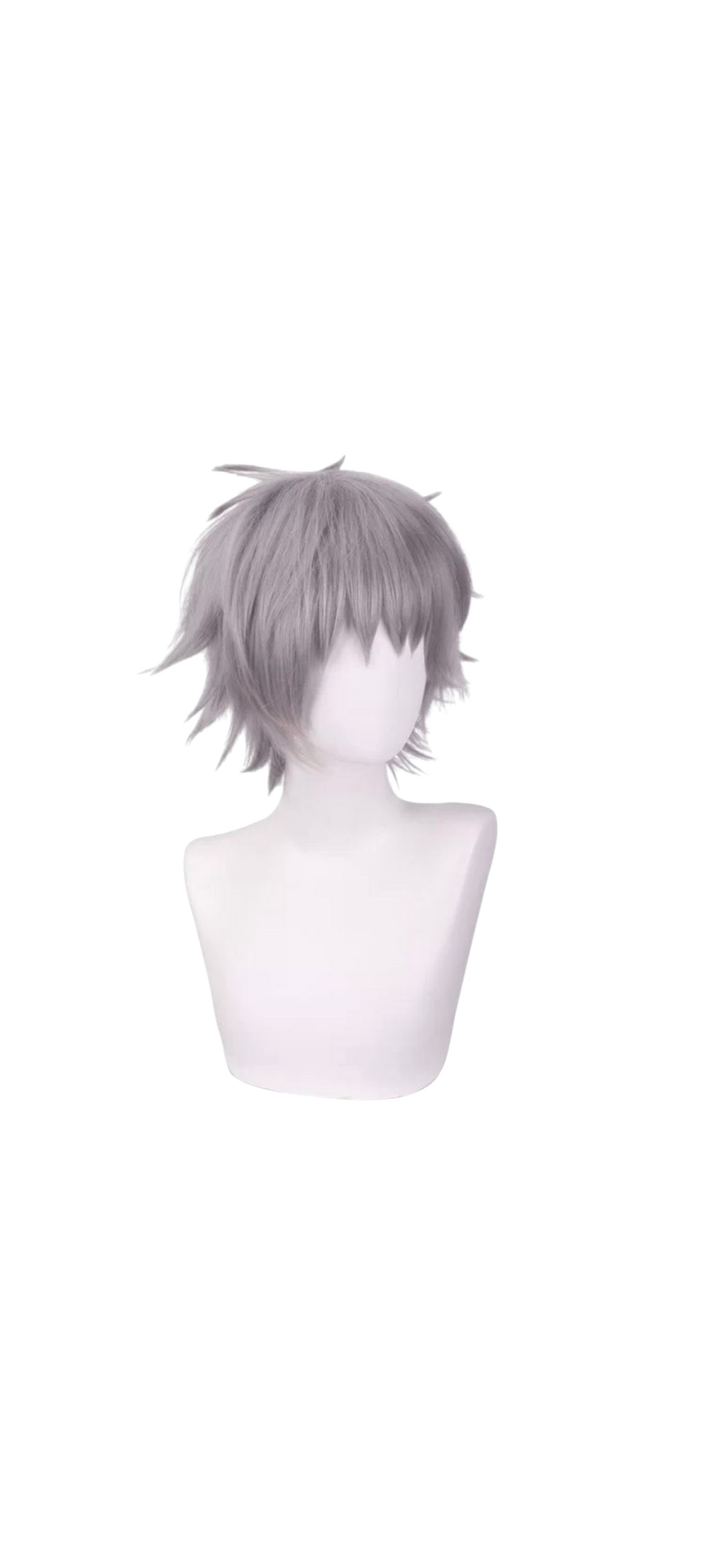 Lavender Kaworu Nagisa Cosplay Wig - Evangelion (EVA) Silver Grey Fluffy (FEVERCOS)