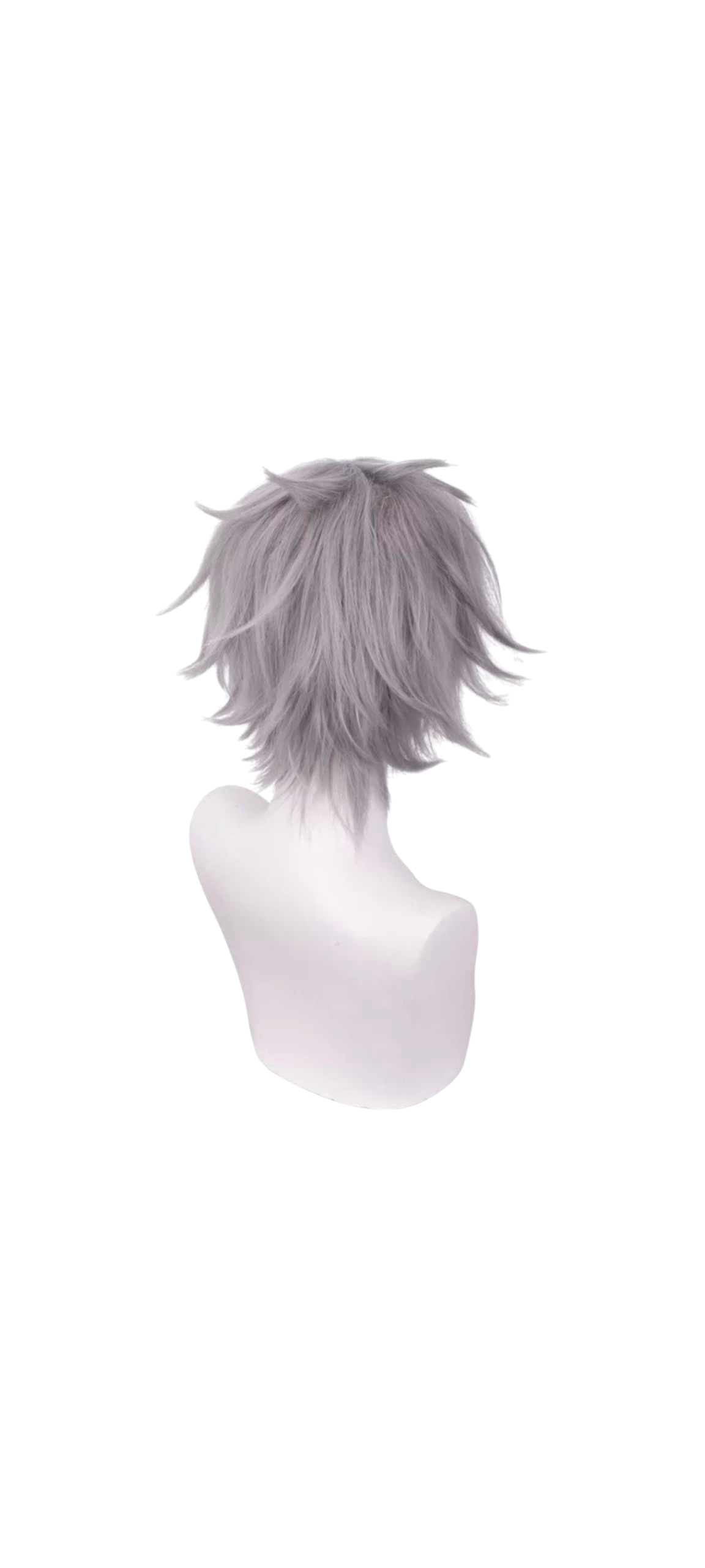 Light Gray Kaworu Nagisa Cosplay Wig - Evangelion (EVA) Silver Grey Fluffy (FEVERCOS)