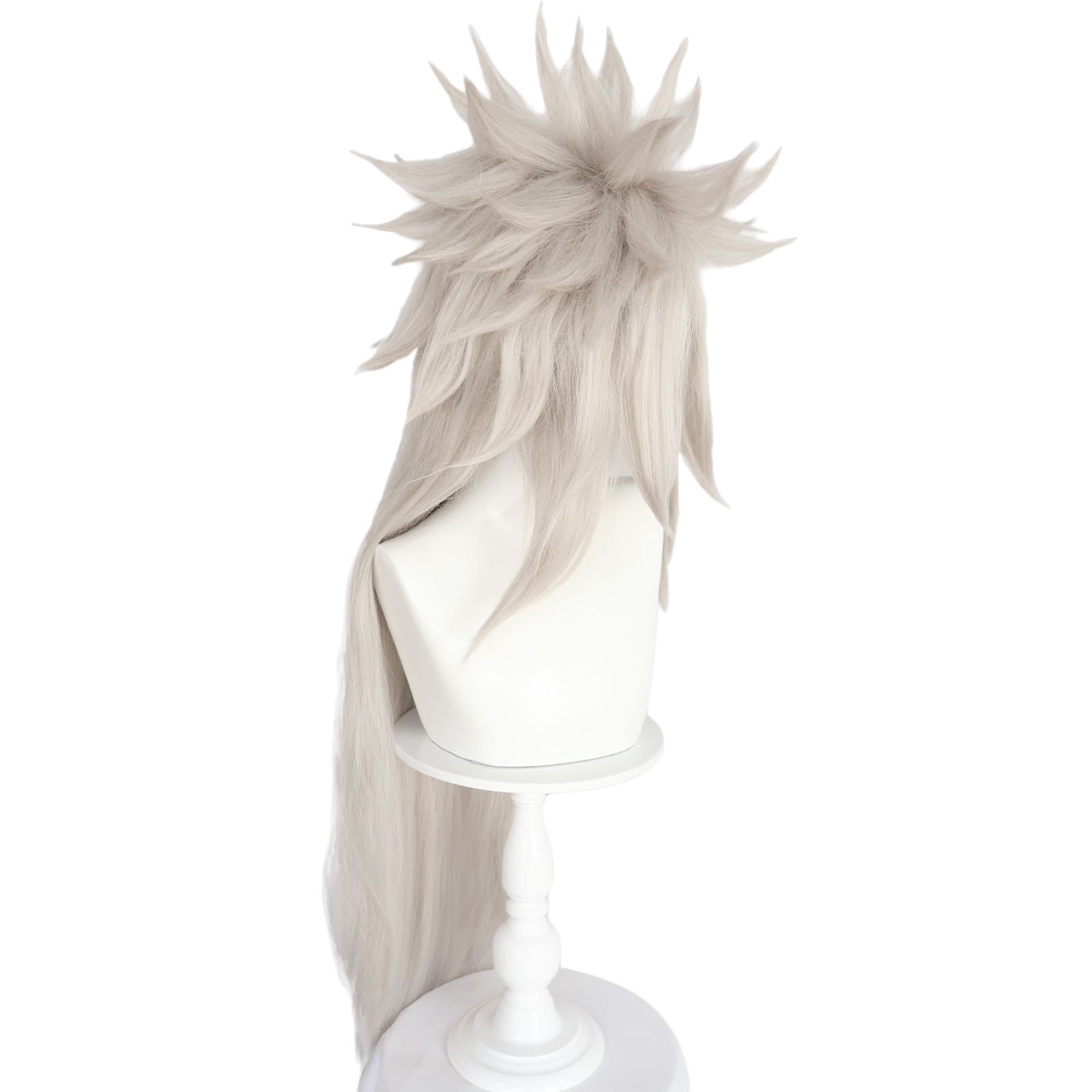 Light Gray Jiraiya Cosplay Wig - Naruto Shippuden (Pervy Sage) Spiky (FEVERCOS)