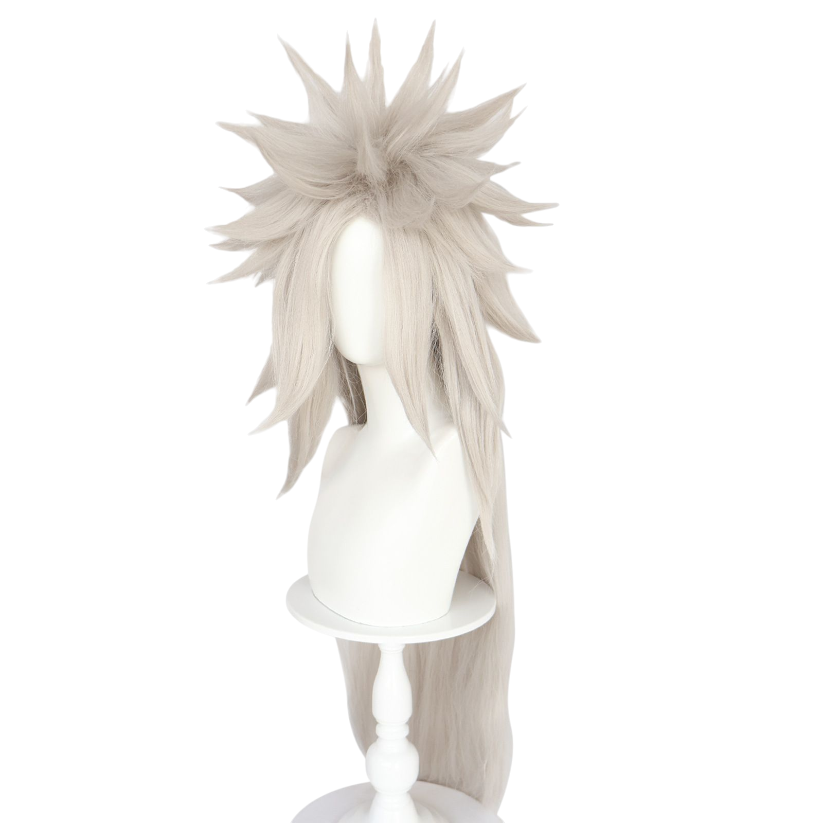 Light Gray Jiraiya Cosplay Wig - Naruto Shippuden (Pervy Sage) Spiky (FEVERCOS)