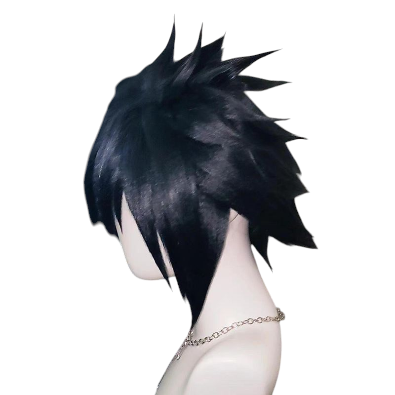 Sasuke Uchiha Cosplay Wig - Naruto Shippuden (Black Spiky) (FEVERCOS)