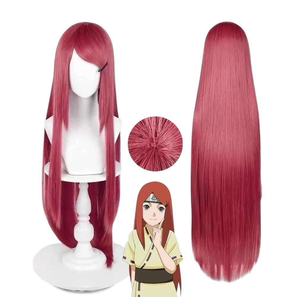 Maroon Kushina Uzumaki Cosplay Wig - Naruto (Red-Hot Habanero) Long (FEVERCOS)
