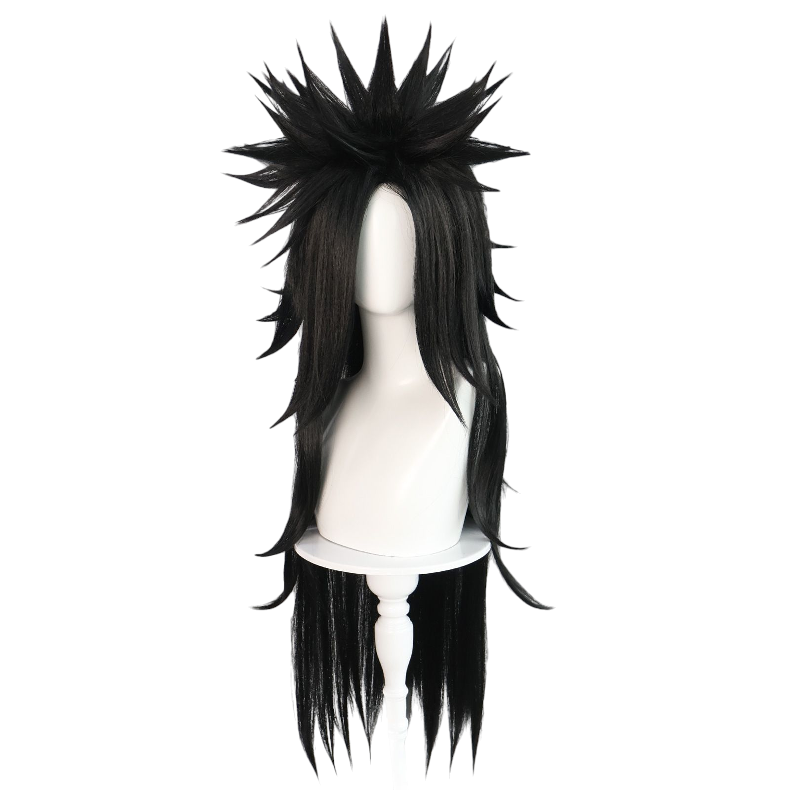 Dark Slate Gray Madara Uchiha Cosplay Wig - Naruto Shippuden (Long Black Spiky) (FEVERCOS)