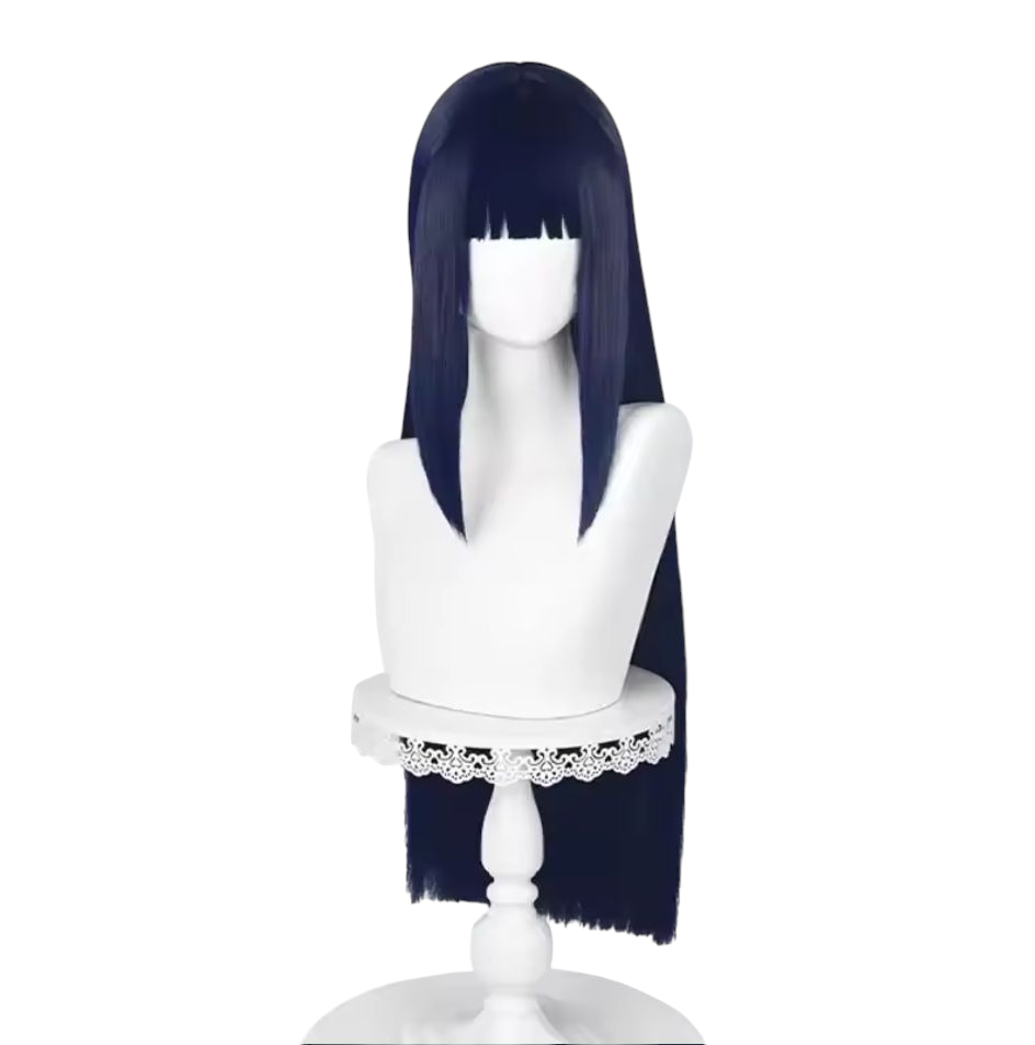 Lavender Hinata Hyuga (Shippuden) Cosplay Wig - Naruto Long Dark Blue Hair (FEVERCOS)
