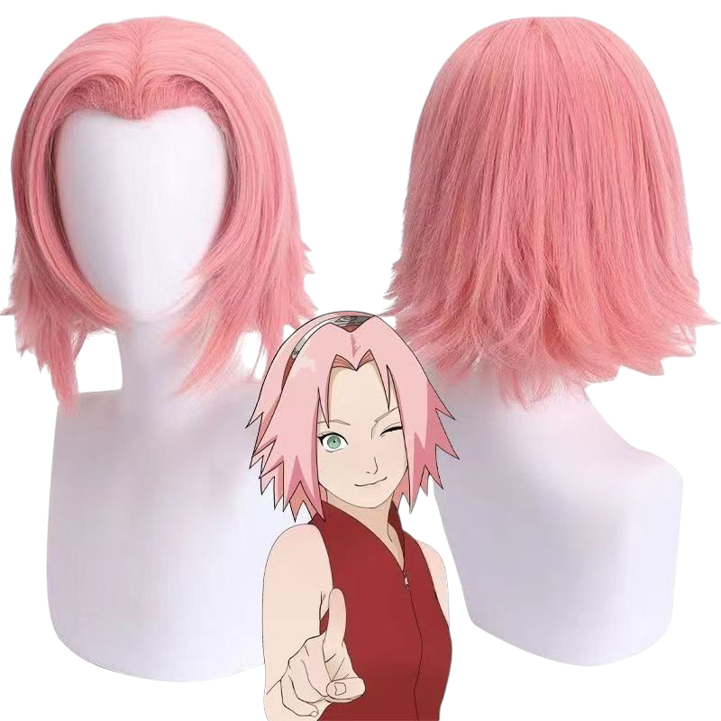 Sakura Haruno Cosplay Wig - Naruto Shippuden (Short Pink) (FEVERCOS)
