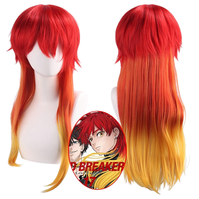 Tomiishi Makoto Cosplay Wig - Wind Breaker (Red Gold Gradient) (FEVERCOS)