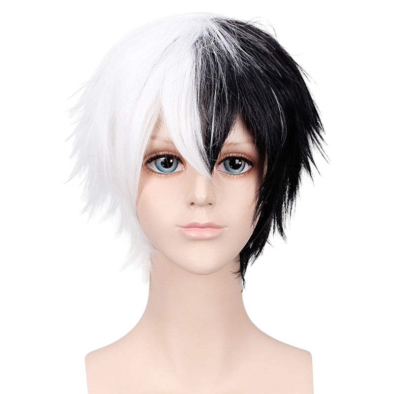 Black Monokuma Gijinka Cosplay Wig - Danganronpa (Black White Split) (FEVERCOS)