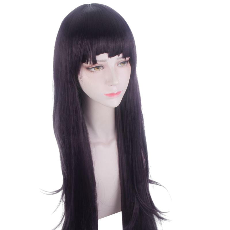 Light Gray Mikan Tsumiki Cosplay Wig - Danganronpa 2 (Long Dark Purple) (FEVERCOS)