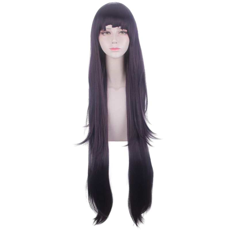 Dark Slate Gray Mikan Tsumiki Cosplay Wig - Danganronpa 2 (Long Dark Purple) (FEVERCOS)
