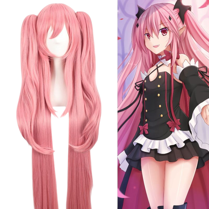 Light Pink Krul Tepes Cosplay Wig - Seraph of the End (Smoky Pink Pigtails) (FEVERCOS)