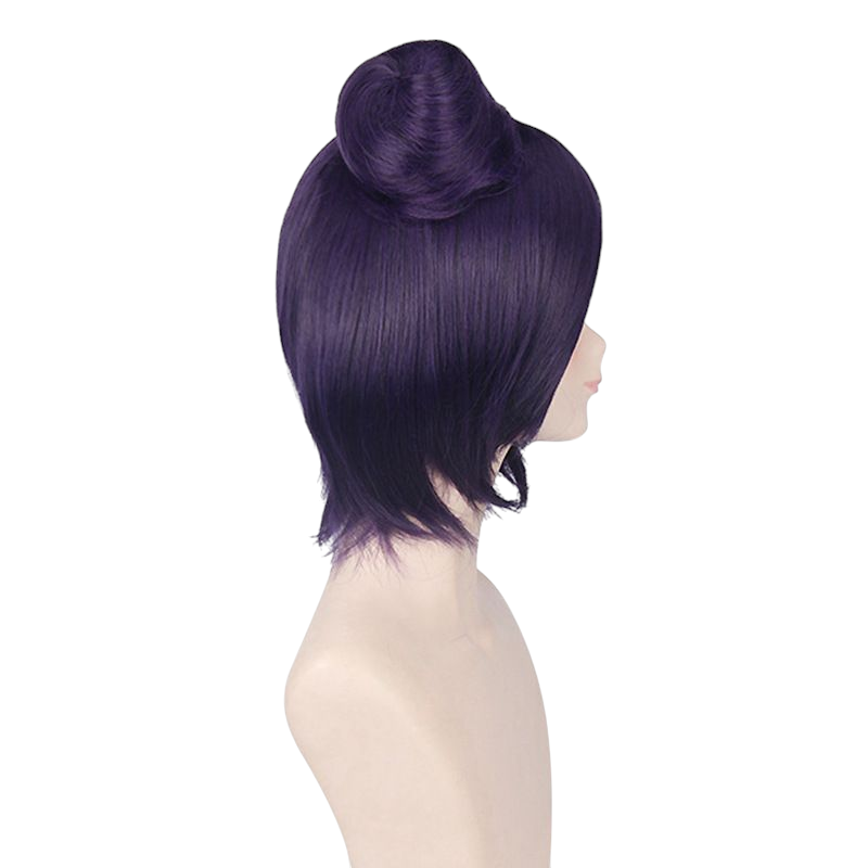Light Gray Konan Cosplay Wig - Naruto Shippuden Akatsuki (Purple Bun) (FEVERCOS)