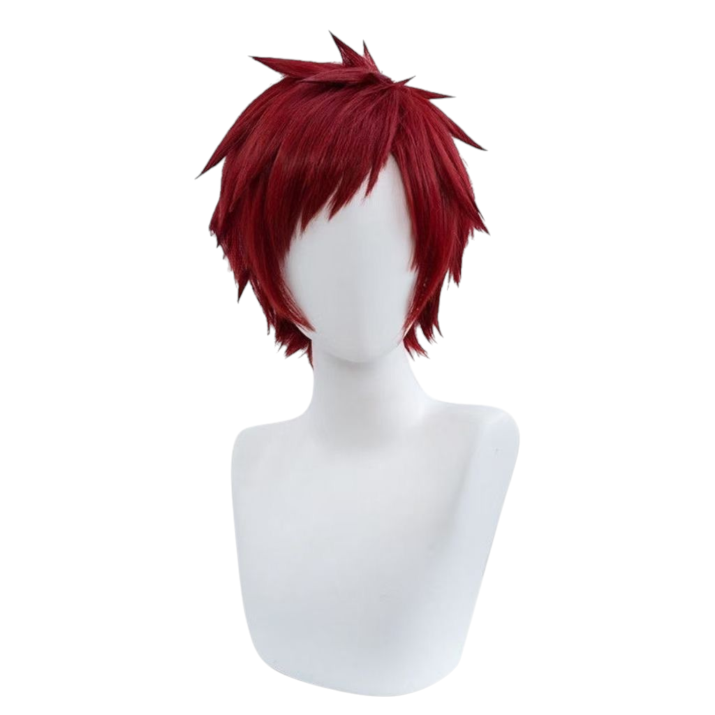 Dark Red Gaara (Kazekage) Cosplay Wig - Naruto Shippuden (Red Spiky) (FEVERCOS)