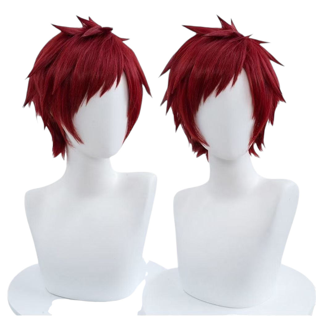 Dark Red Gaara (Kazekage) Cosplay Wig - Naruto Shippuden (Red Spiky) (FEVERCOS)