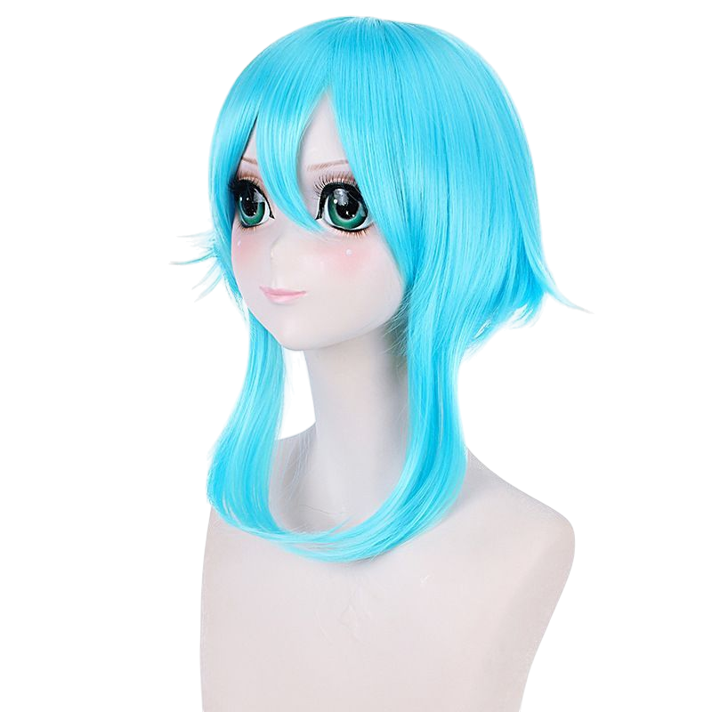 Sinon Cosplay Wig - Sword Art Online GGO (Blue Short) (FEVERCOS)