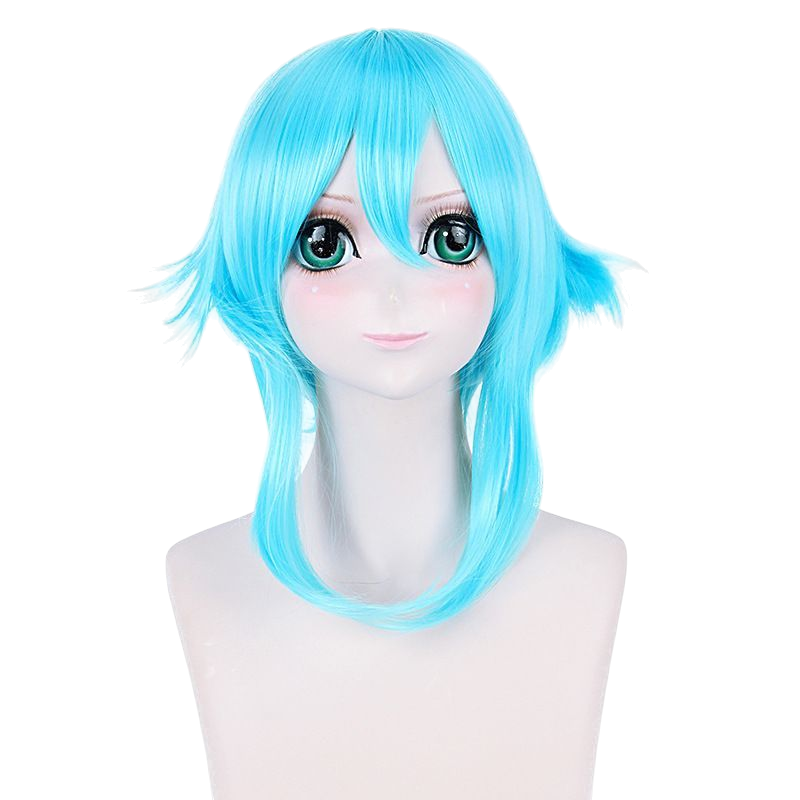 Sinon Cosplay Wig - Sword Art Online GGO (Blue Short) (FEVERCOS)