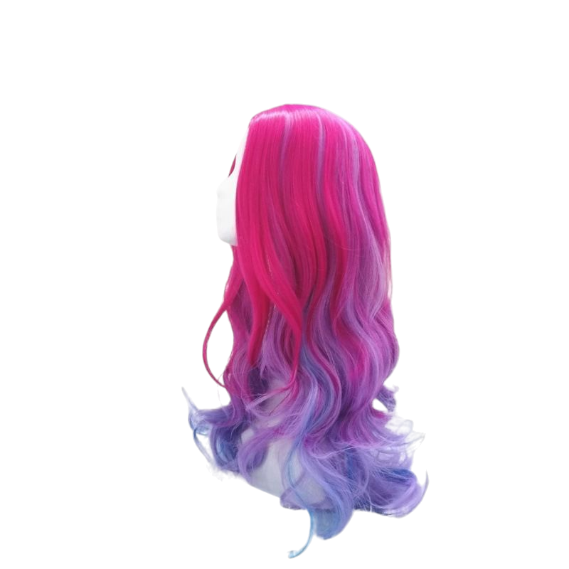 Maroon Evie Cosplay Wig - Disney's Descendants 3 (Blue Black Braids) (FEVERCOS)