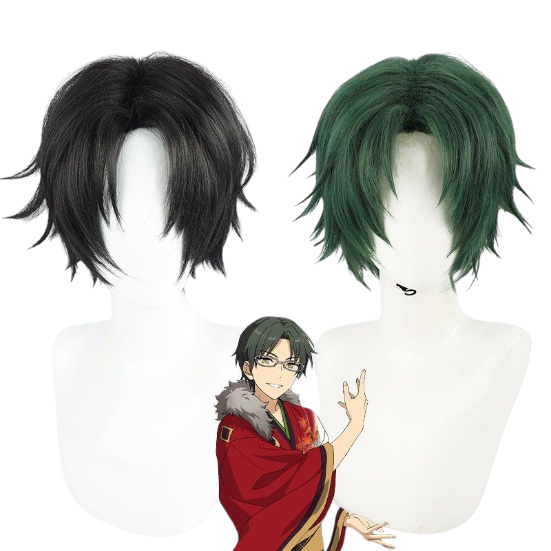 Beige Keito Hasumi Cosplay Wig - Ensemble Stars!! AKATSUKI (Forest Black) (FEVERCOS)