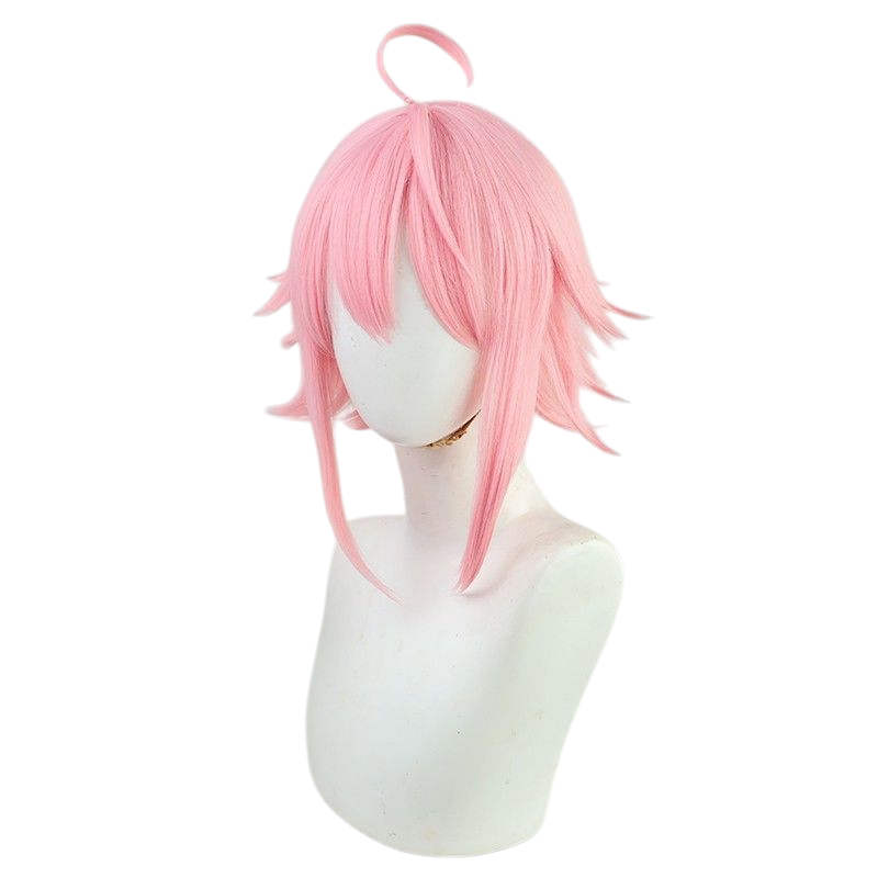 Light Gray Tori Himemiya Cosplay Wig - Ensemble Stars!! fine (Peach Pink + Ahoge) (FEVERCOS)