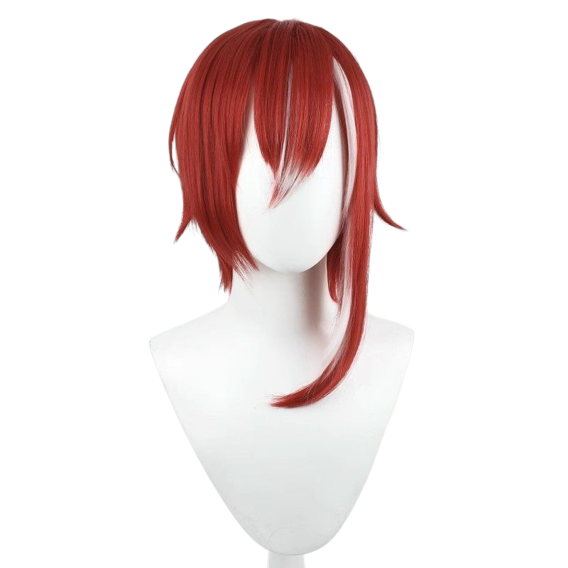 Antique White Natsume Sakasaki Cosplay Wig - Ensemble Stars!! Switch (Red/White Mesh) (FEVERCOS)