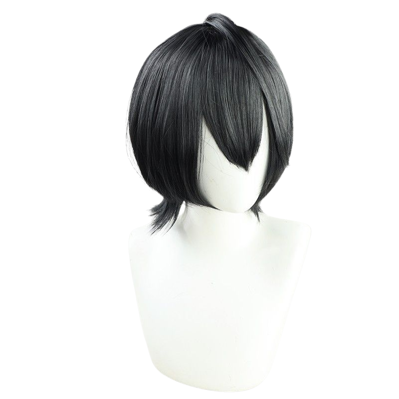 Beige Ritsu Sakuma Cosplay Wig - Ensemble Stars!! Knights (Natural Black) (FEVERCOS)