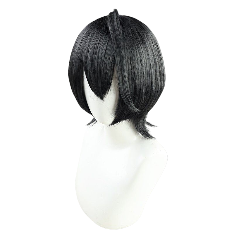 White Smoke Ritsu Sakuma Cosplay Wig - Ensemble Stars!! Knights (Natural Black) (FEVERCOS)