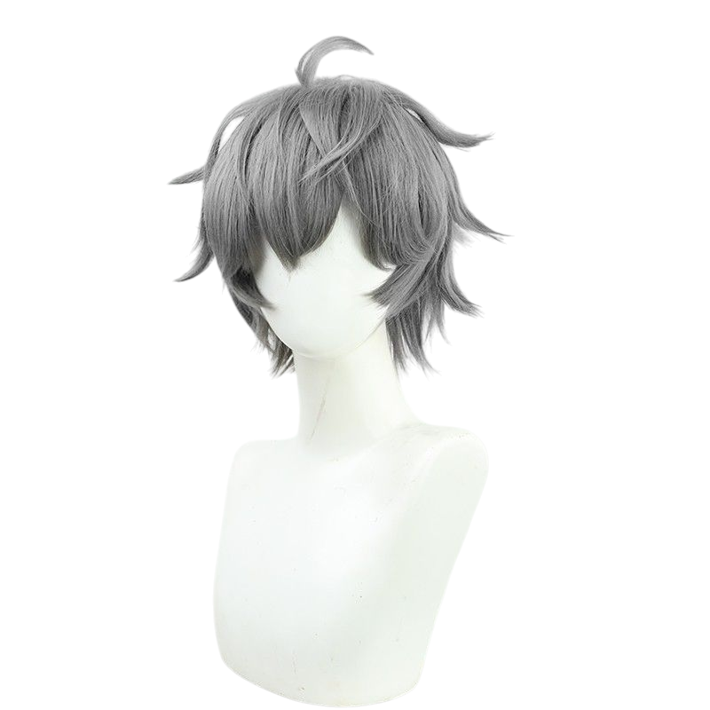 White Smoke Izumi Sena Cosplay Wig - Ensemble Stars!! Knights (Silver-Grey Wavy) (FEVERCOS)