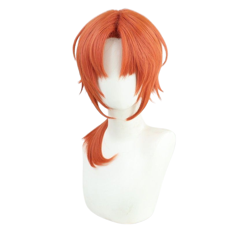 Sienna Leo Tsukinaga Cosplay Wig - Ensemble Stars!! Knights (Orange Messy Ponytail) (FEVERCOS)