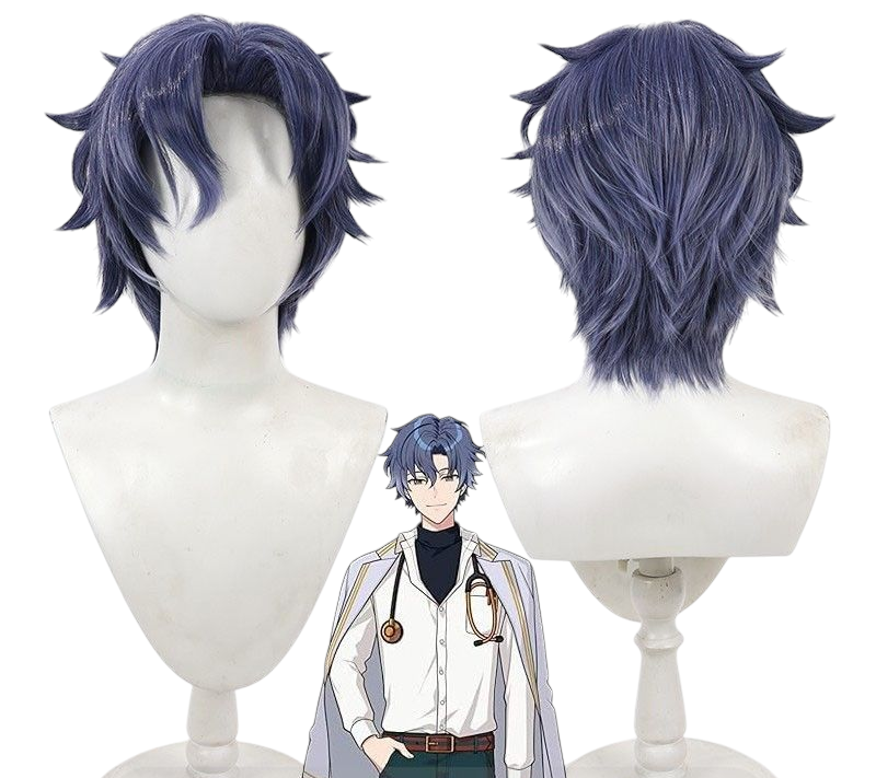Dark Slate Gray Figaro Cosplay Wig - Promise of Wizard / Mahoyaku (Gradient Wavy) (FEVERCOS)