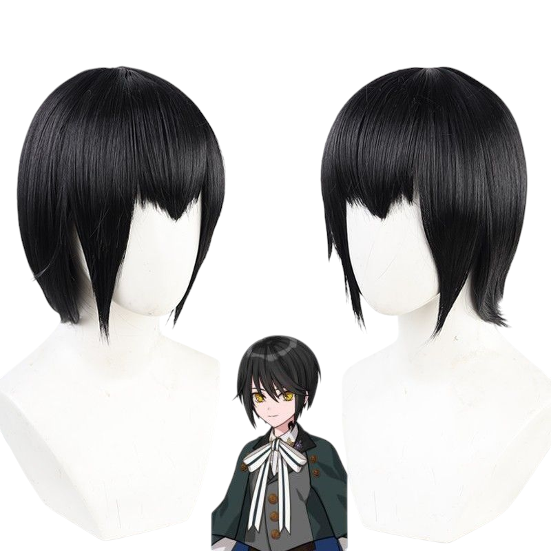 White Smoke Snow & White Cosplay Wig - Promise of Wizard / Mahoyaku (black Bob) (FEVERCOS)