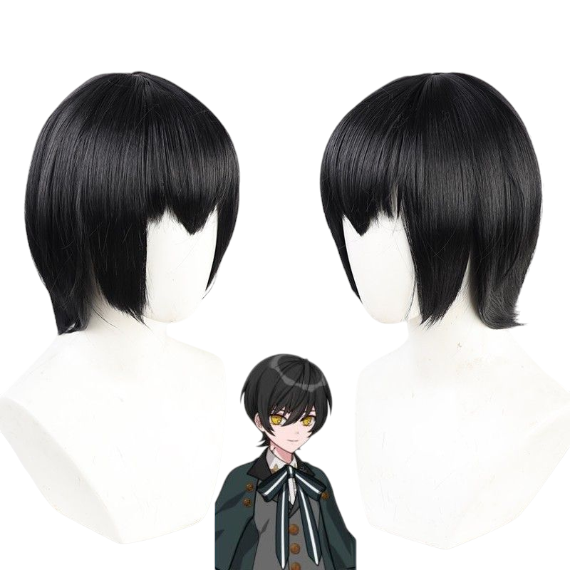 White Smoke Snow & White Cosplay Wig - Promise of Wizard / Mahoyaku (black Bob) (FEVERCOS)